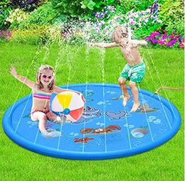 Tapis de jeu gonflable pour enfants, 100/170 CM, tapis de pulvérisation d'eau gonflable pour plage d'été, jeu de plein air, tapis de piscine, jouets pour enfants