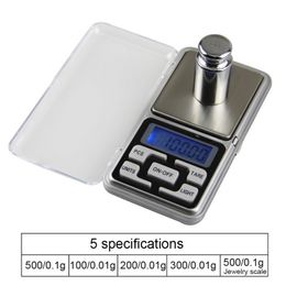 100/200/300/500g balance de poche électronique numérique 0.01g précision Mini bijoux rétro-éclairage balances cuisine