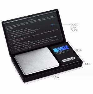 100/200/500g x 0,01g 500g / 1000g x 0,1 Pocket mini échelle numérique Electronique Scale de bijoux précis de haute précision