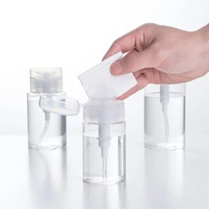 100/200 ml lege pomp dispenser vloeistof UV gel Pools nail art pools schone aceton fles Polish Cleanser remover fles