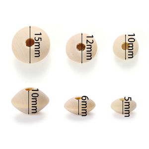 100/200 % Natuurlijke houten spacer kralen Vlakke houten kralen voor doe -het -zelfarmband ketting oorbellen sieraden maken accessoires maken