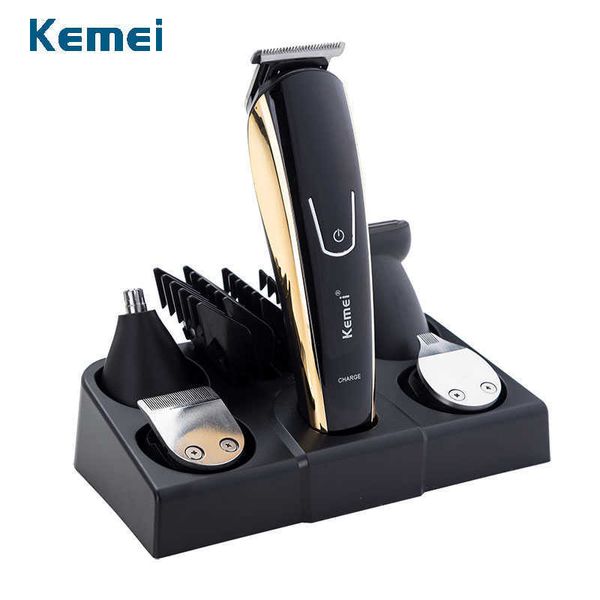 100-240 V Kemei 5 en 1 rasoir électrique tondeuse à cheveux titane tondeuse barbe rasoir hommes outils de coiffure Machine à raser pour barbier P0817