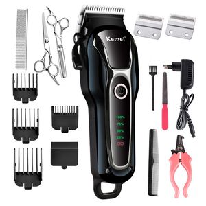 100-240v rechargeable professional dog trimmer cat cutter grooming machine remover animal hair clipper for pet