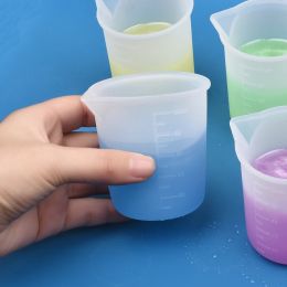 100 à 300 ml de silicone mesurant la tasse transparente avec des tasses séparant de qualité alimentaire