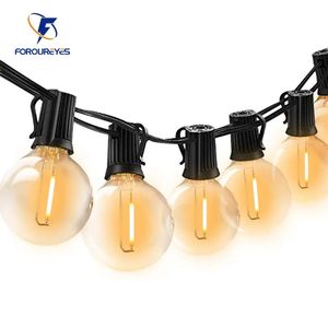 100/50/25 pieds extérieurs Garden Light 220V G40 Plastique Bulbe LED Tente Fée Courtyard String Light Wedding Garden Party Decoration 240518