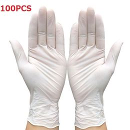 100/50/30/20 stcs witte latex handschoenen wegwerp bak niet-slip rubber latex handschoenen huishoudelijke reiniging wegwerpbaar universele hot t200508