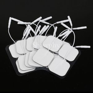 100 / 50 5x5cm Almohadillas de electrodos para estimulador muscular Almohadillas de repuesto autoadhesivas de tela no tejida para máquina de terapia digital Tens