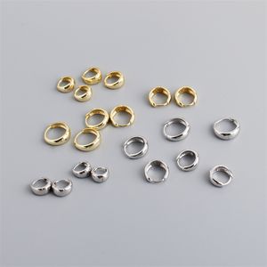 100% 925 Sterling Zilveren Grote Oorringen Voor Vrouwen Bruiloft Geschenken Eenvoudige Cirkel Oorbel Geometrische Statement Sieraden