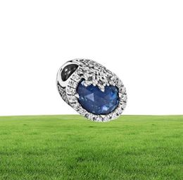100 925 argent Sterling bleu éblouissant flocon de neige breloque ajustement Original européen bracelet à breloques mode bijoux de mariage accessoires9815654