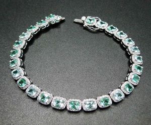 100 925 Sterling zilveren armband tanzaniet groene spinel 5 mm stenen vrouwelijke armband voor cadeau 2105243537317