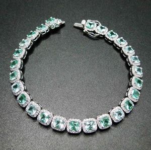 Bracelet en argent Sterling 100 925, Tanzanite vert spinelle, pierre de 5mm, pour femmes, cadeau 2105242608481