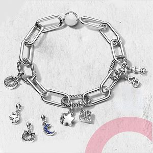100% 925 Sterling Zilveren Armbanden Voor Vrouwen Fit Pandora Me link Vrouwelijke DIY Sieraden Ster maan diamant liefde paard armband eenvoudige vriendin cadeau