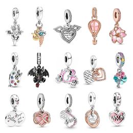 100% 925 Sterling Silver Charms Fit Pandora Bracelets Femmes DIY Faire Des Bijoux De Mode Pandents De Luxe Bijoux Designer Perles Avec Boîte