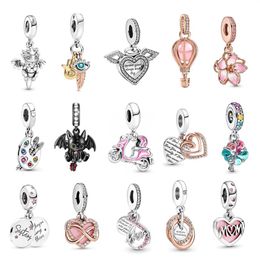 100% 925 Sterling Silver Charms Fit Pandora Bracelets Femmes DIY Faire Des Bijoux De Mode Pandents De Luxe Bijoux Designer Perles With313W