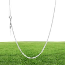 100 925 Sterling Silver Classic Cable Chain Necklace Fit Europese hangers en charmes Fashion Women Wedding Engagement Sieraden AC3964218