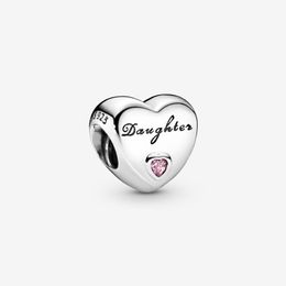 100% 925 STERLING Silver Daughter's Love Charm Fit Original Charms européen Bracelet Fashion Femmes Femmes de mariage Bijoux Accessoires 299F