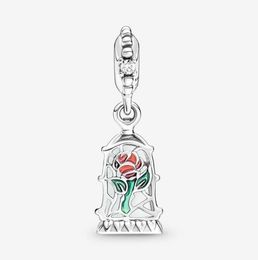 100 925 Sterling Silver Enchanted Rose Dangle Charm Fit Original European Charms Bracelet Mode Femmes Mariage Fiançailles Jewelr3334154