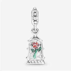 100% 925 Sterling Zilver Enchanted Rose Dangle Charm Fit Originele Europese Charms Armband Mode Vrouwen Bruiloft Verloving Jewelr325Q