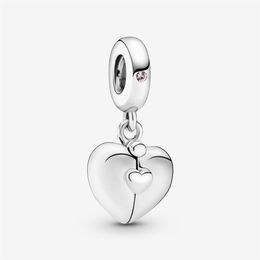 100% 925 Sterling Zilver Familie Hart Medaillon Dangle Charms Fit Originele Europese Bedelarmband Mode Vrouwen Bruiloft Verloving J356c