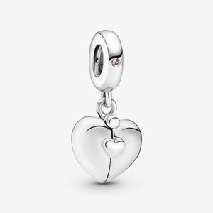 100% 925 Sterling Argent Famille Coeur Médaillon Dangle Charms Fit Original Bracelet À Breloques Européen Mode Femmes Mariage Fiançailles J233r