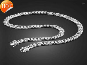 100 925 Sterling Silver Fashion Man Collier Classique Italie Réel Épais Pur Cubain Fouet Chaîne 10MM 24 Pouces Men039s Bijoux19757216