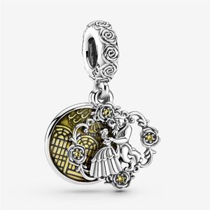 100% 925 Sterling Zilver Haar Schoonheid Dangle Charm Fit Originele Europese Charms Armband Mode Vrouwen Bruiloft Verloving Je362c