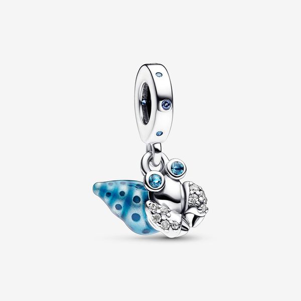 100% 925 Sterling Silver Hermit Crab Dangle Charms Fit Original European Charm Bracelet Mode Mariage Fiançailles Bijoux Accessoires