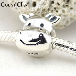 100% 925 bijoux en argent Sterling Animal vache breloque perle Fit Pandora Original bracelet à breloques bricolage bijoux de mode argent 925