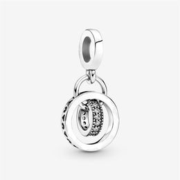 100% 925 Sterling Silver Logo Cercles Dangle Charms Fit Original Bracelet à breloques européen Mode Femmes Bijoux de fiançailles de mariage 3005