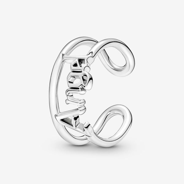 100% 925 Sterling Silver ME Angel Open Ring Pour Femmes Mariage Bagues De Fiançailles Bijoux De Mode