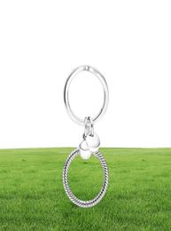 100 925 STERLING Silver Moments Charm Key Rings Fit Original Charm européen Slemage Pendentif Fashion Femmes Bijoux de mariage Accessor3638448