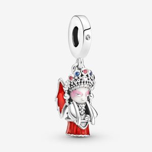 100% 925 Sterling Silver Peking Opera Doll Dangle charm Fit Original European Charms Bracelet Mode Bijoux De Mariage Accessoires