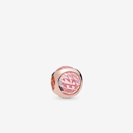 Breloques en argent Sterling 100% rose scintillantes, adaptées aux bracelets à breloques européens originaux, accessoires de bijoux à la mode, 261A, 925