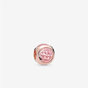 100% 925 Sterling zilver roze mousserende druppel Charms passen originele Europese bedelarmband mode sieraden accessoires265F