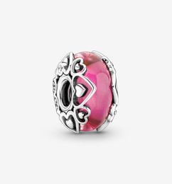 100 925 Plata esterlina Revela tu amor Encantos de cristal de Murano rosa Se adaptan a la pulsera europea original del encanto Moda Mujer Boda Enga9770071