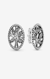 100 925 argent sterling scintillant des boucles d'oreilles à étalons d'arbre pavé zircone mode femme de mariage bijoux de mariage accessor2492375