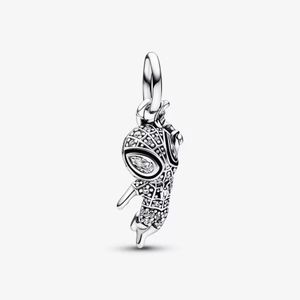 100% 925 Sterling Silver Spider Pave Pendentif Fit Collier Européen Bracelet Bijoux De Mode Fabrication pour les femmes cadeaux