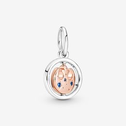 100% 925 Sterling Zilveren Symbool Spinning Hanger Fit Europese Ketting Armband Mode-sieraden Maken voor Vrouwen Gifts318H