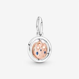 100% 925 Sterling Zilveren Symbool Spinning Hanger Fit Europese Ketting Armband Mode-sieraden Maken voor Vrouwen Gifts235b