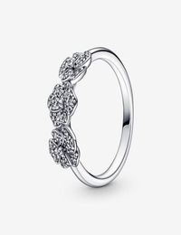 Anillo de plata de ley 100 925 con Triple flor de pensamiento para mujer, anillos de boda, accesorios de joyería de compromiso de moda 56749301038078