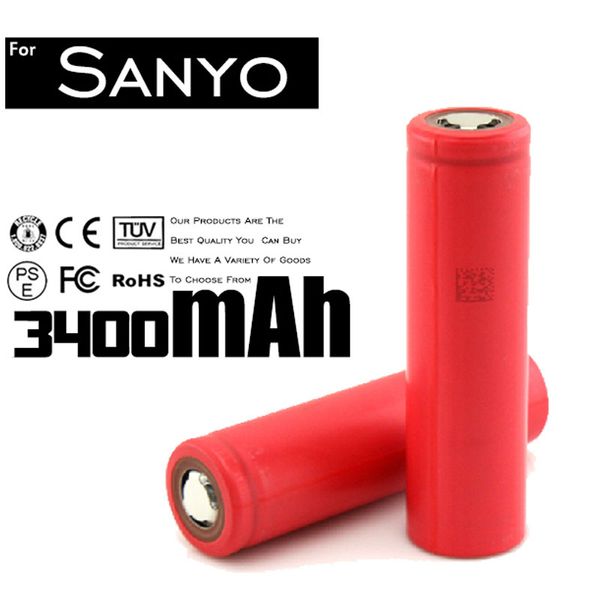 100% auténtico Sanyo 18650BF 3400MAH 10A 18650 Baterías de litio recargables de descarga de batería para 3400mah Samsung 25R 30Q SONY VTC6