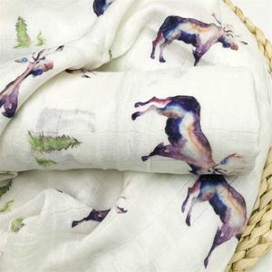 100% bamboevezel mousseline baby dekens swaddle wrap voor geboren deken baby's badhanddoek Zeer zachte grote luier beddengoed 211105