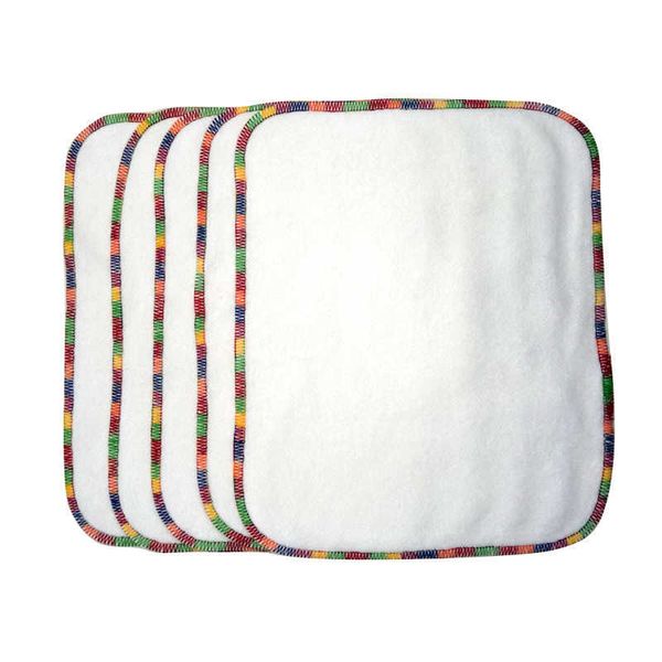 Lingettes pour bébé en éponge 100% bambou, lingette réutilisable et serviette lavable 10pcs 210728