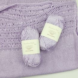100% bambou yarn tricot à tricot à main le poids peigné d'été frais pour les vêtements de bébé foulards sacs de chapeaux et projets d'artisanat
