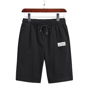 100% zwarte shorts mannen zomer casual runing korte masculino midden-wijze elastische gym fitness korte broek mannen BORAD Oversized 4XL 210601
