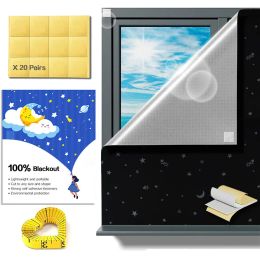 100% black -out blind gordijn Portable Travel Black -out jaloezieën Sunblock Window Cover Black Out Curtains for Nursery Dorm Room Windo