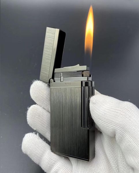 Briquet rétro DuPont à son brillant, Seiko, fabrication coupe-vent, corps en cuivre, allume-cigare avec boîte 9135945, 100