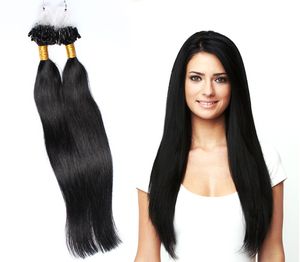 Kleur # 1 # 1b # 2 # 4 Braziliaanse Peruviaanse Maagd Micro Ring Loop Straight Hair Extension 100% Menselijk Haar Inslag Remy Micro Loop Haarverlenging
