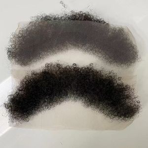 100 cheveux humains vierges brésiliens 4mm Afro crépus Curl pleine dentelle frontale délié pour hommes noirs livraison rapide Express