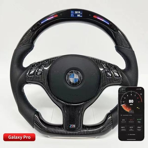 Volantes con pantalla LED de fibra de carbono 100% para BMW 3 Series E46 Car Styling